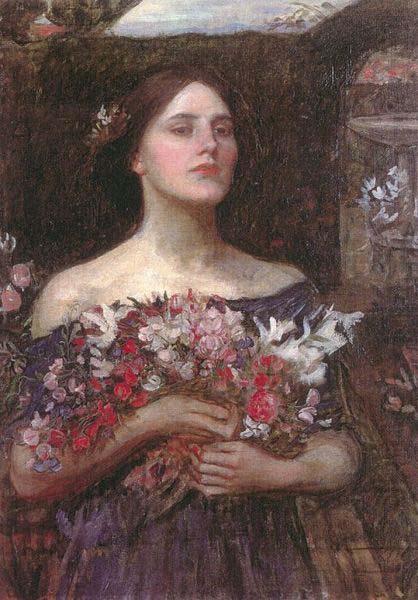 John William Waterhouse Gather Ye Rosebuds or Ophelia china oil painting image